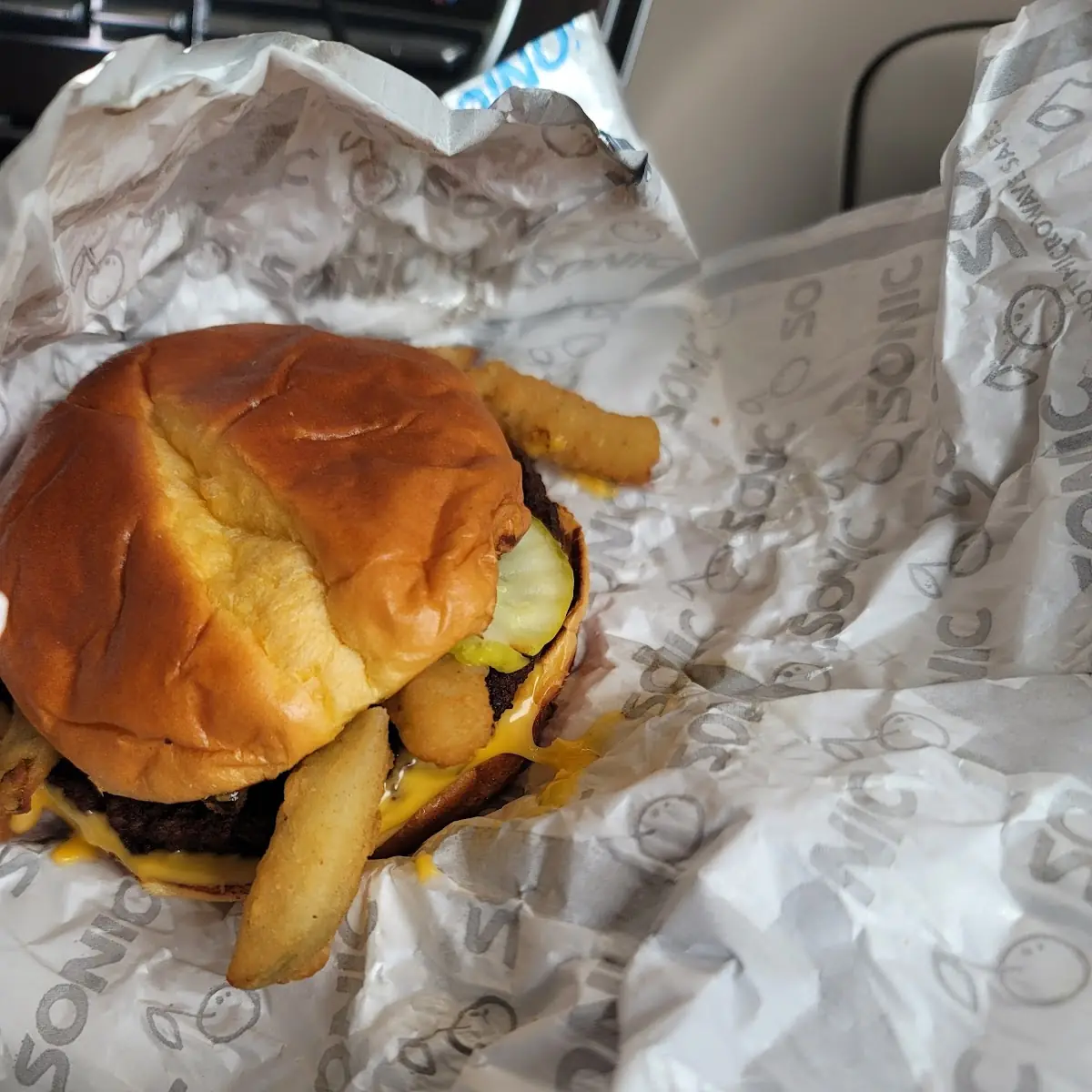 Dill Pickle Bacon Burger
