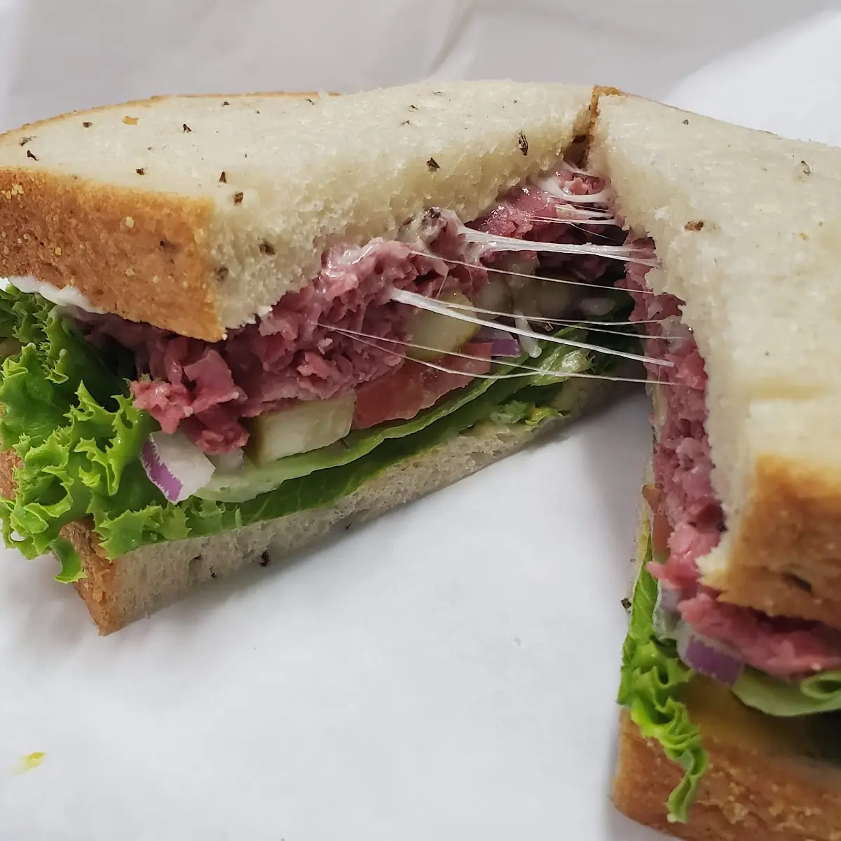 Hot Pastrami Sandwich