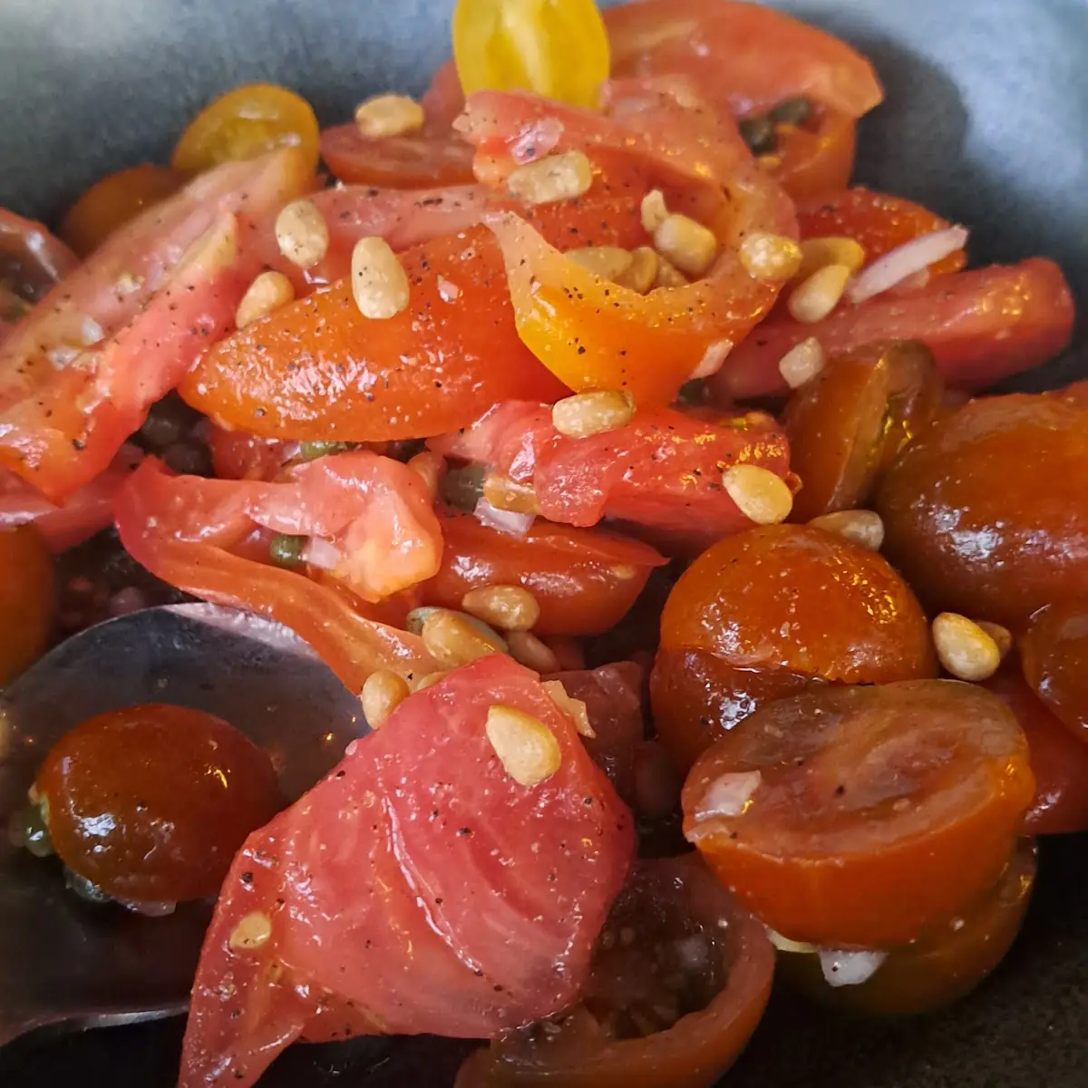 Heirloom Tomatoes Pine Nuts Capers