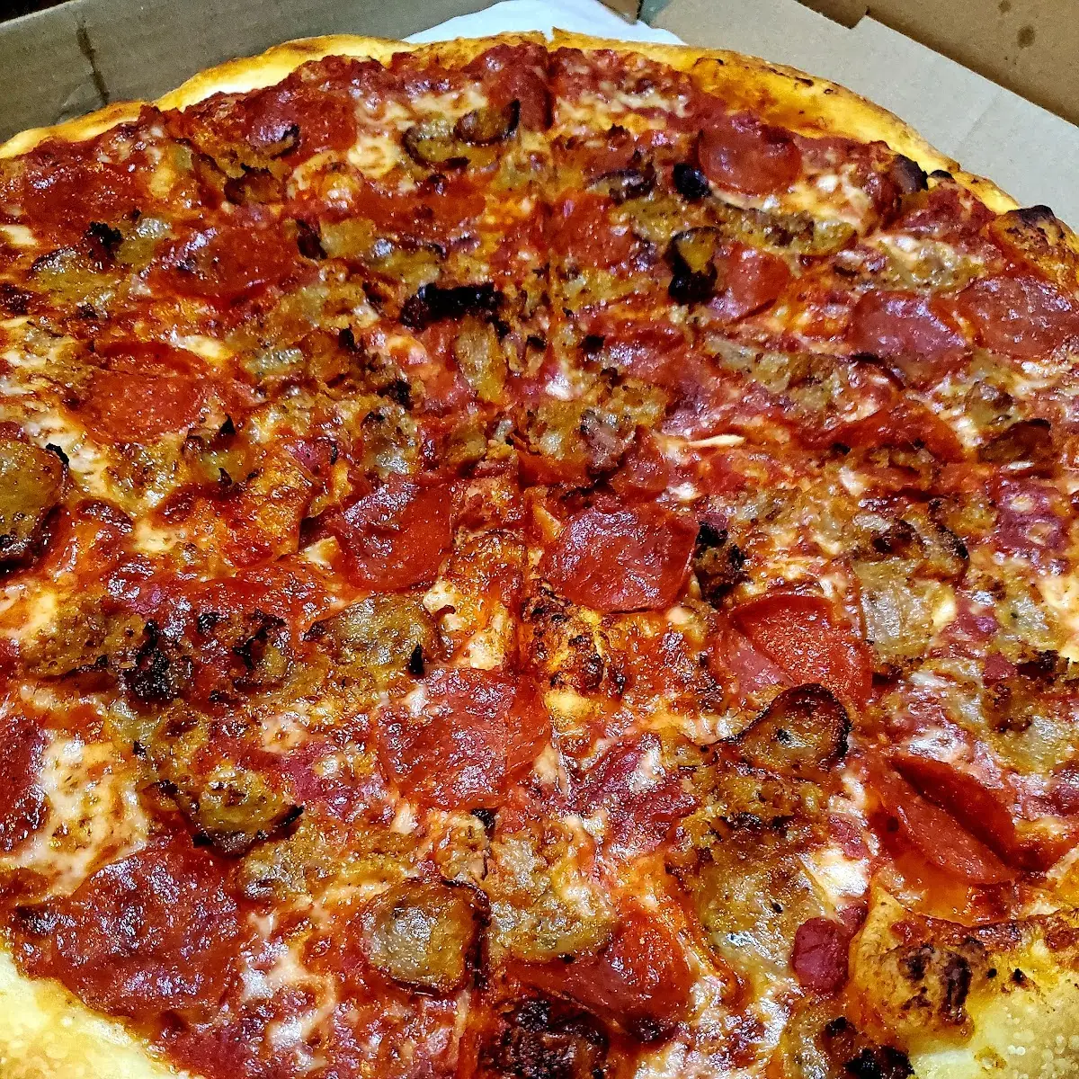 Pepperoni and Sausage Pizza