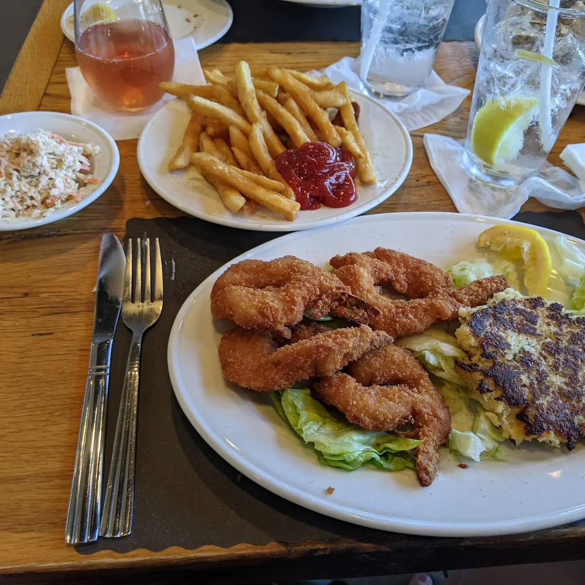 Crab Cake Fried Shrimp Special