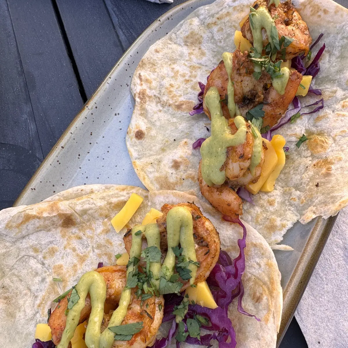 Red Chile Shrimp Tacos