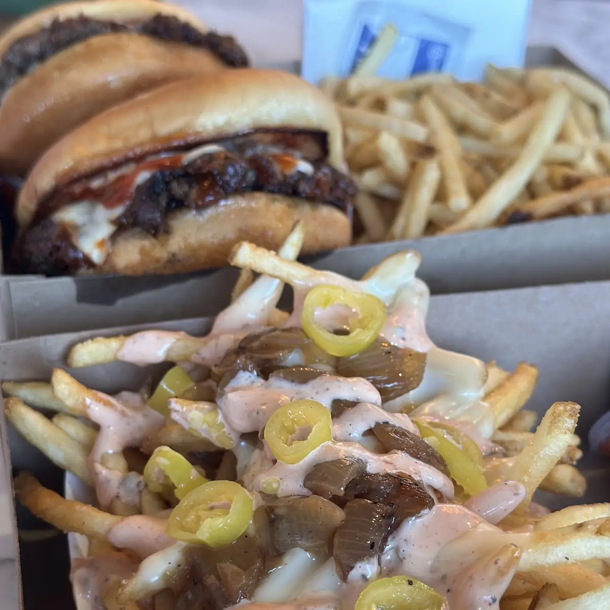 Loaded Fries with Spread