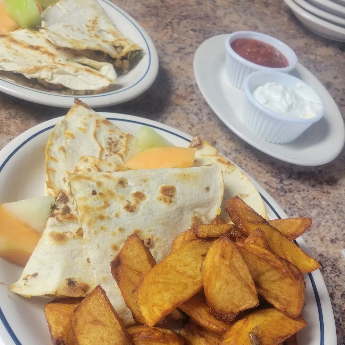 Chicken Quesadilla & Frankie Fries