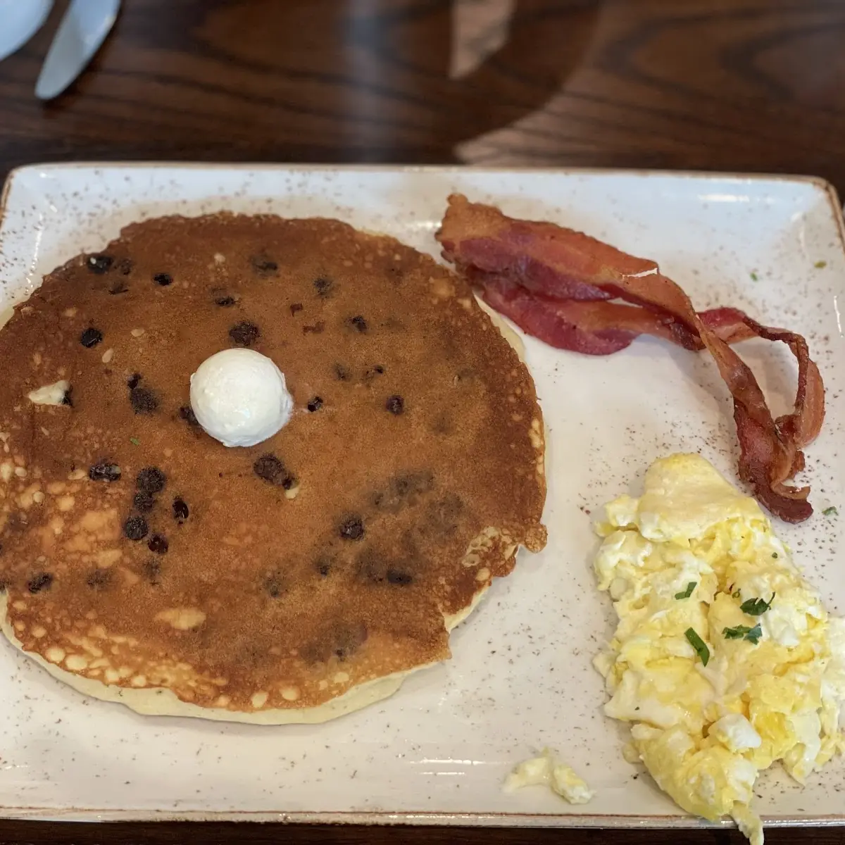 Cinnamon Chip Pancake Breakfast