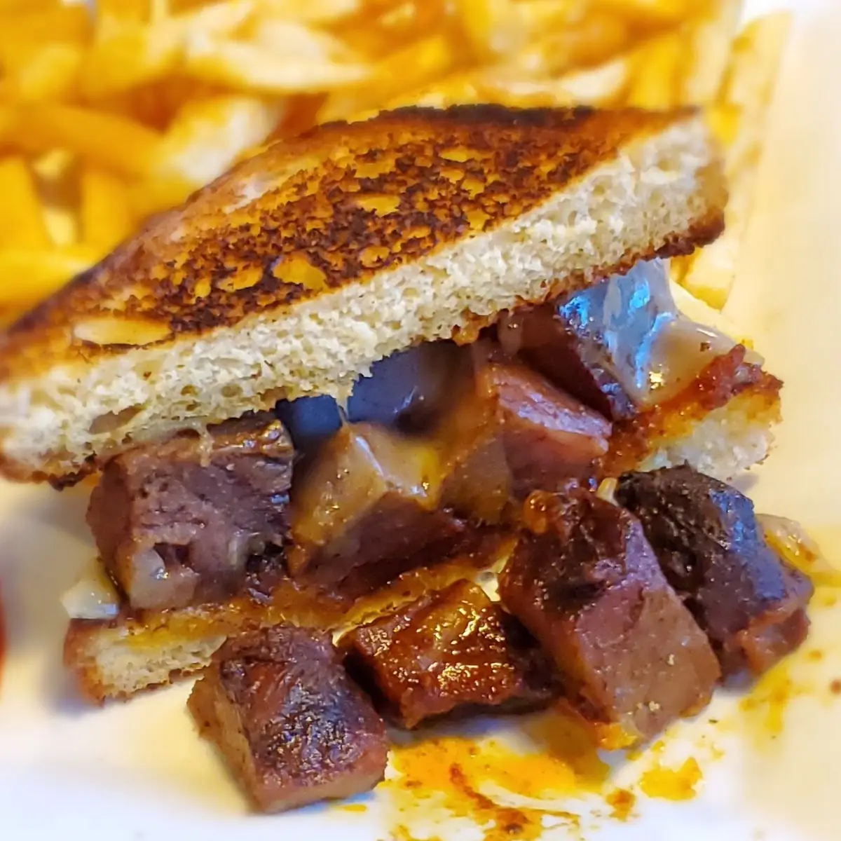 Burnt End Grilled Cheese