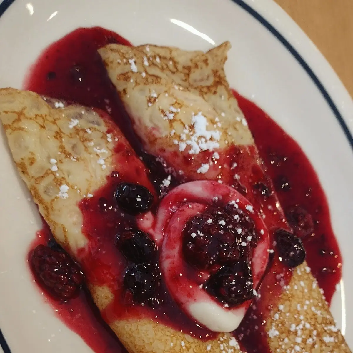 Lemon Ricotta Mixed Berries Crepes