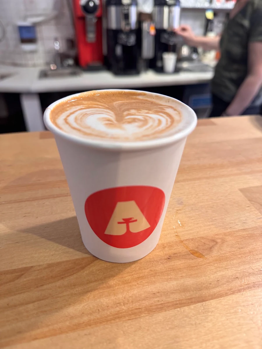 Latte with Heart Shaped Foam