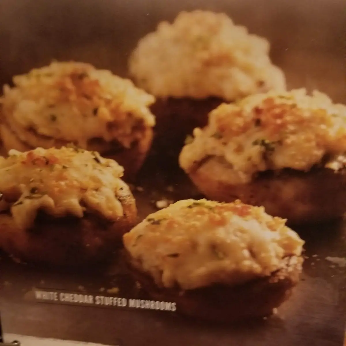 White Cheddar Stuffed Mushrooms