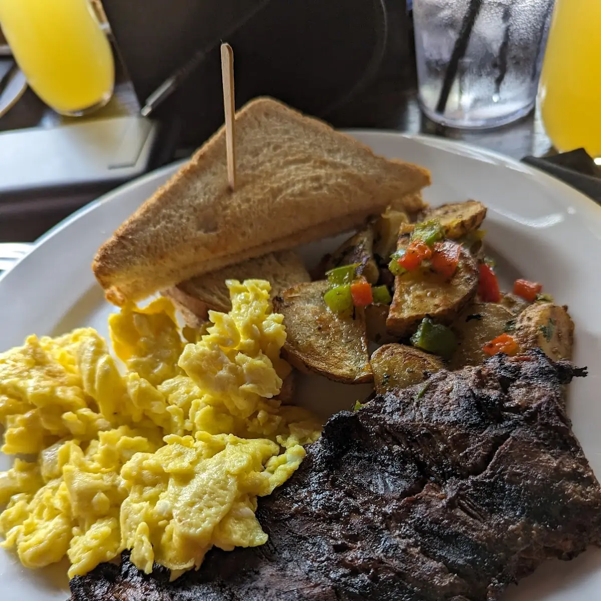Steak and Eggs Scrambled Eggs