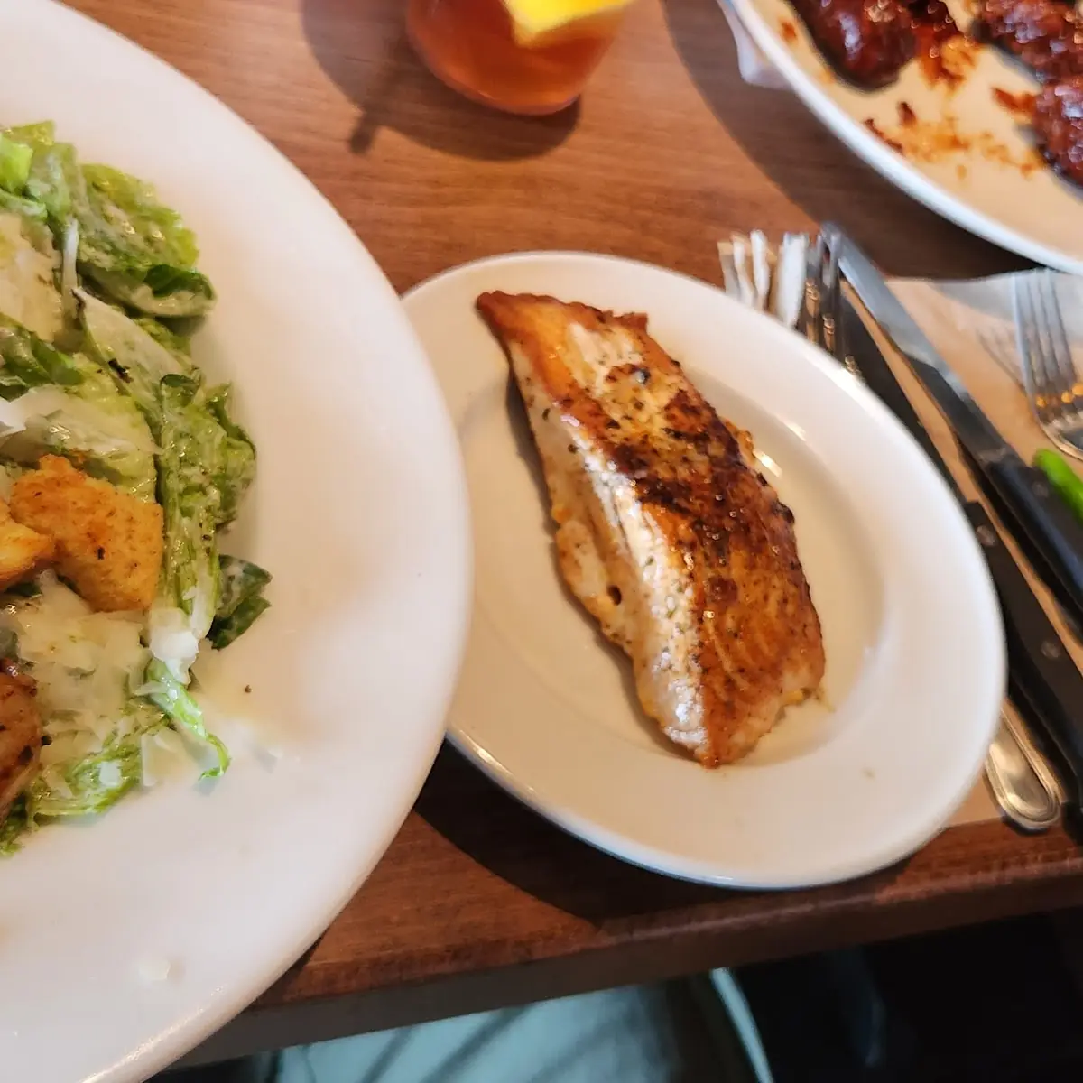 Salmon Caesar Salad with Chicken