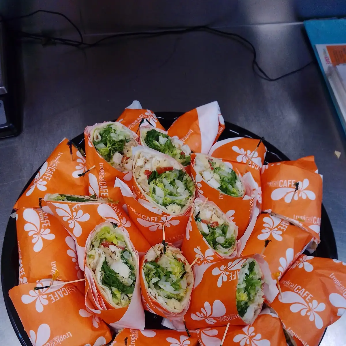 Supergreen Chicken Caesar Wraps Catering Tray