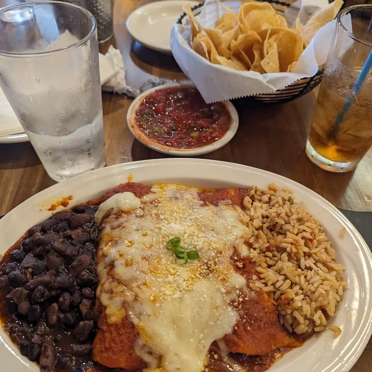 Chicken Quesadilla with Black Beans and Rice