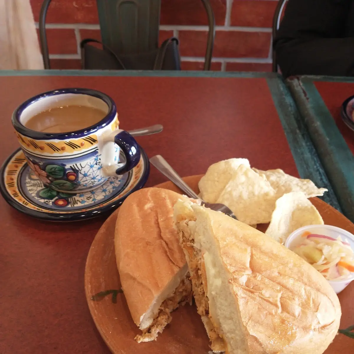 Pork Adobo Sandwich and Coffee