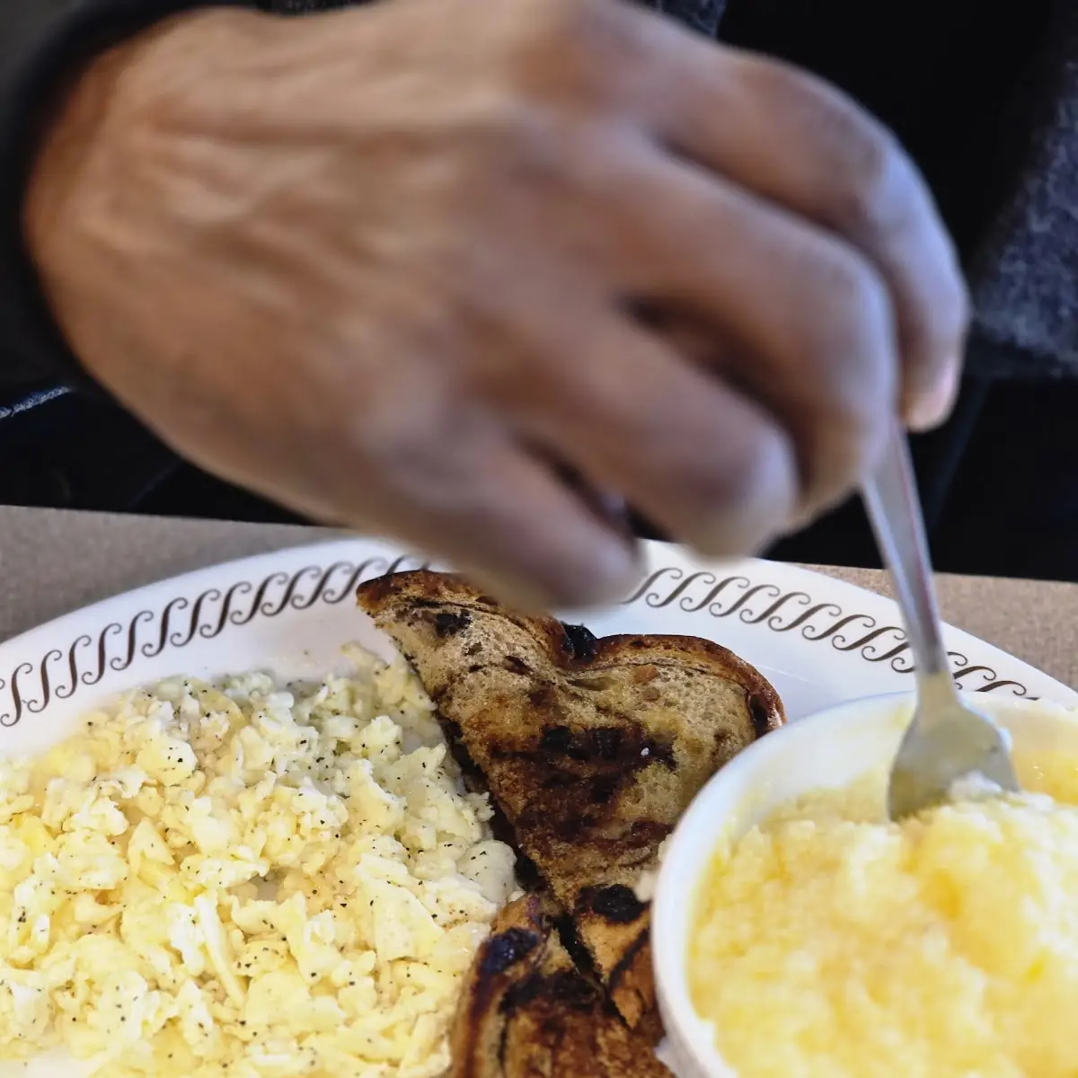 Cheese N' Eggs with Raisin Toast