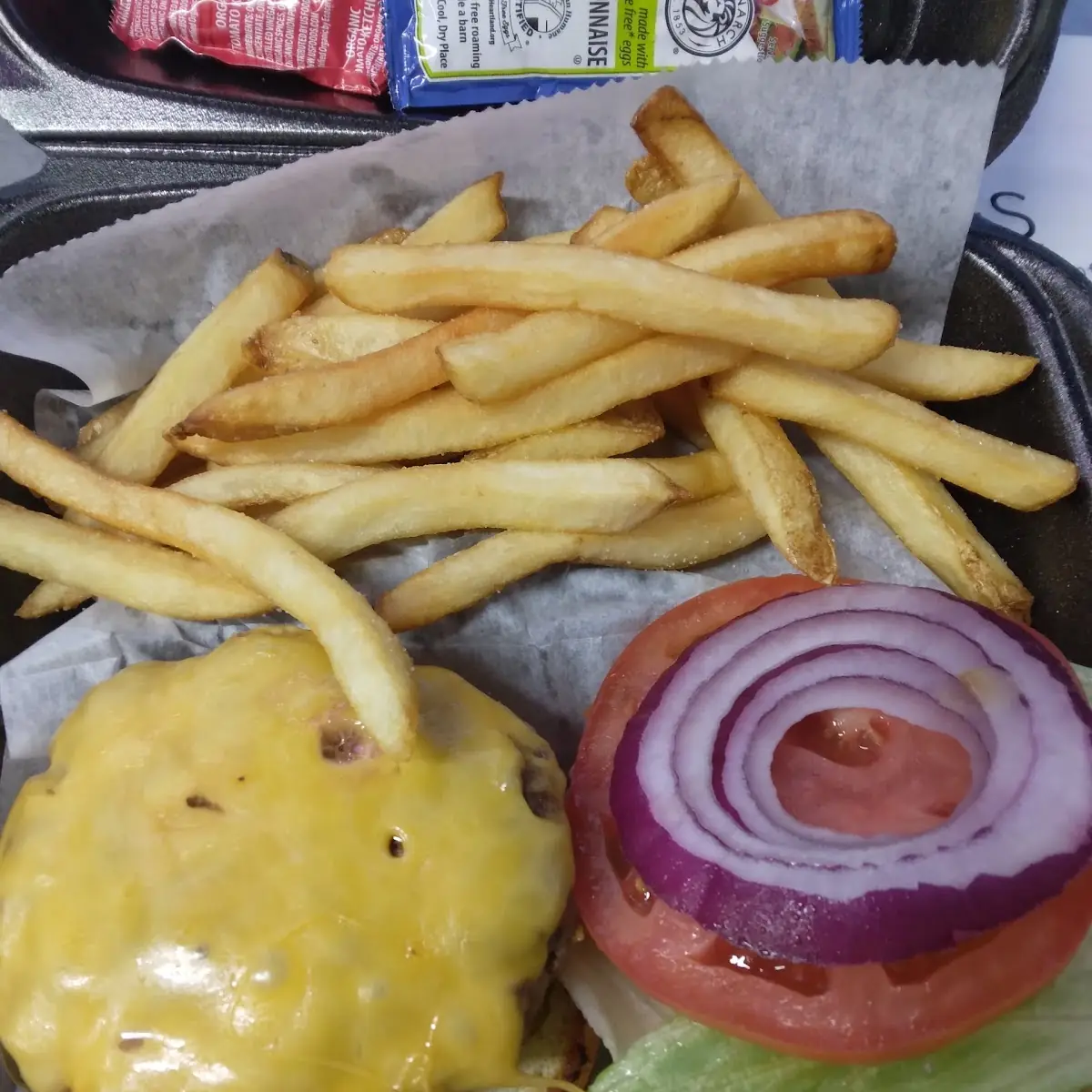 The Putnal Burger with Fries