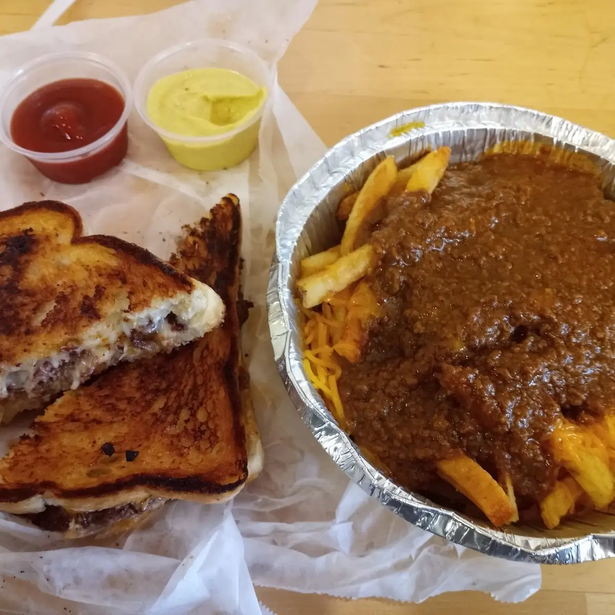 Patty Melt Chili Cheese Fry