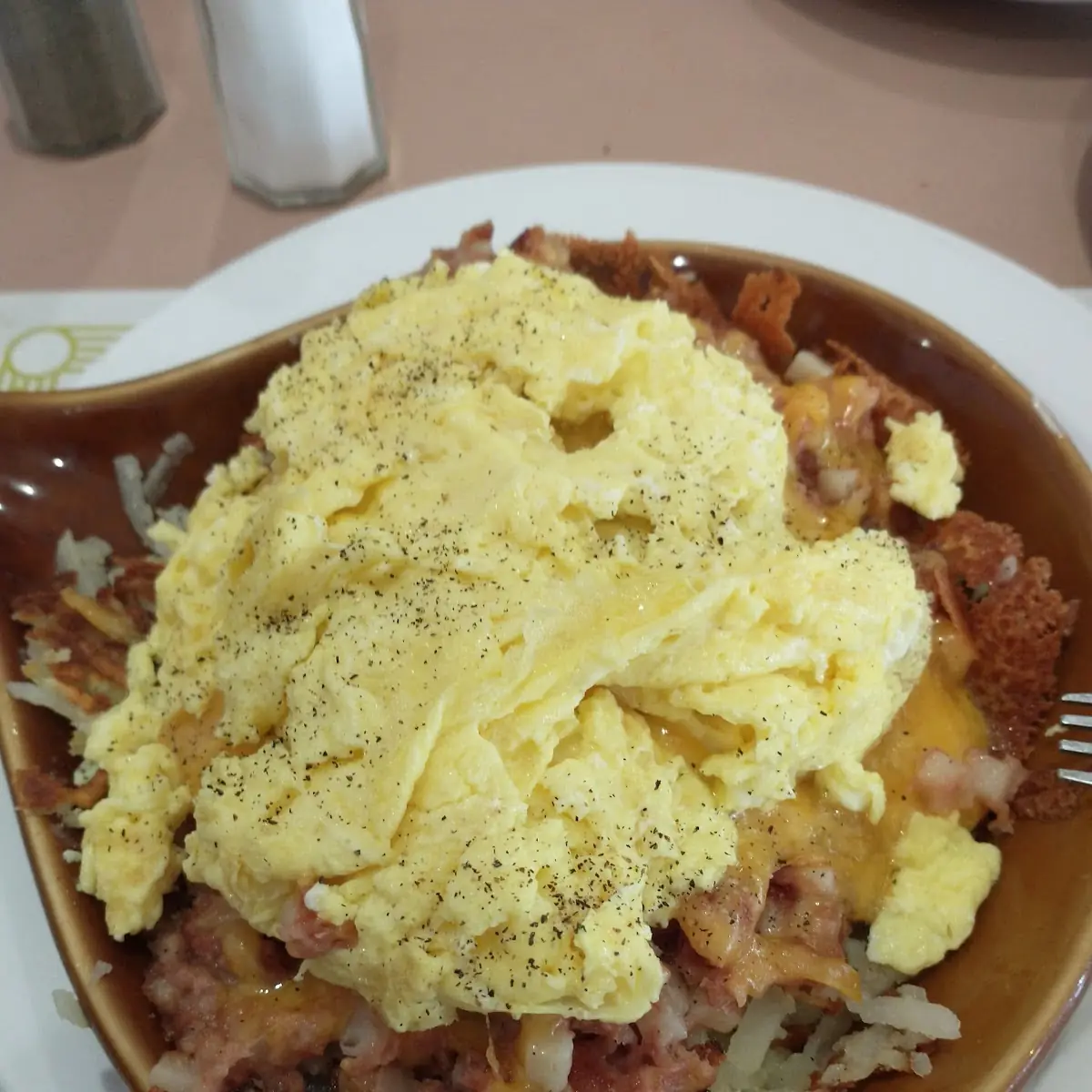 Corned Beef Hash Skillet with Scrambled Eggs