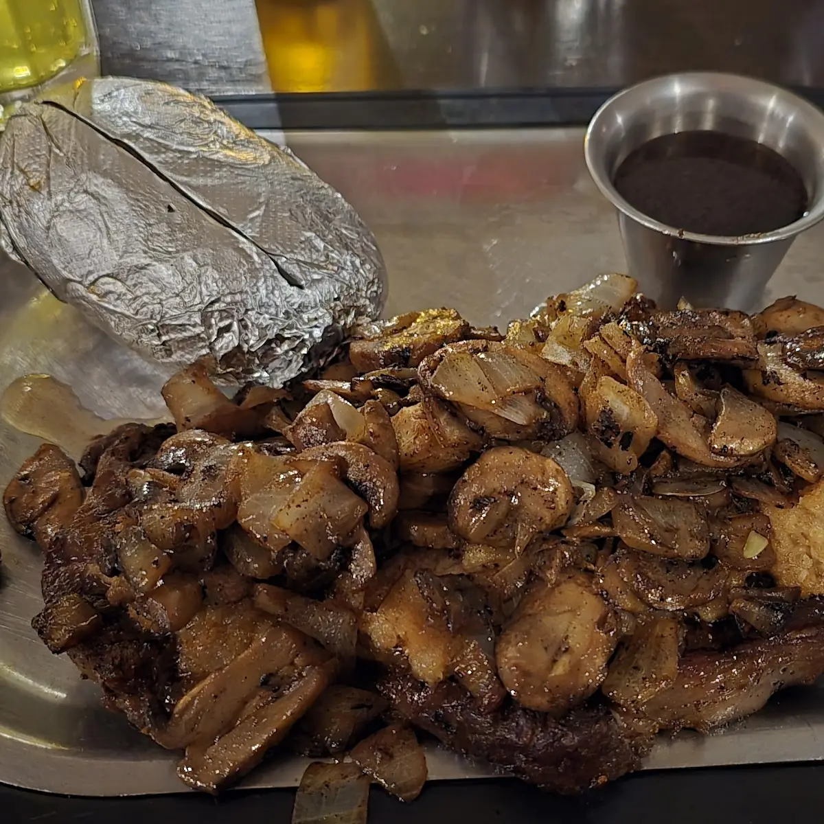 Ribeye Steak with Onions