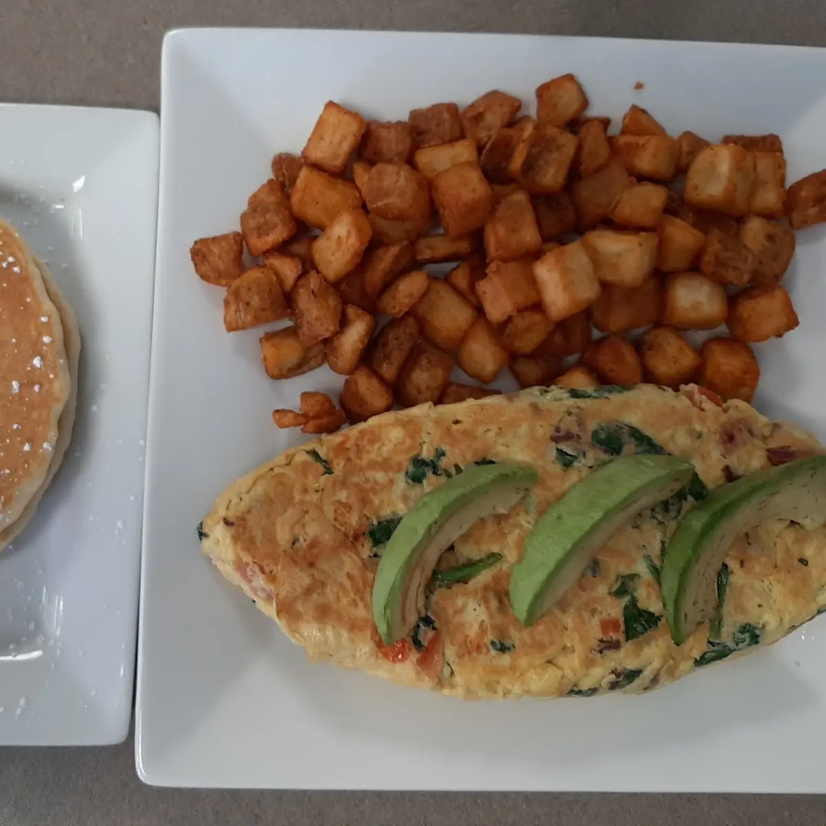 Omelet with Avocado Slices