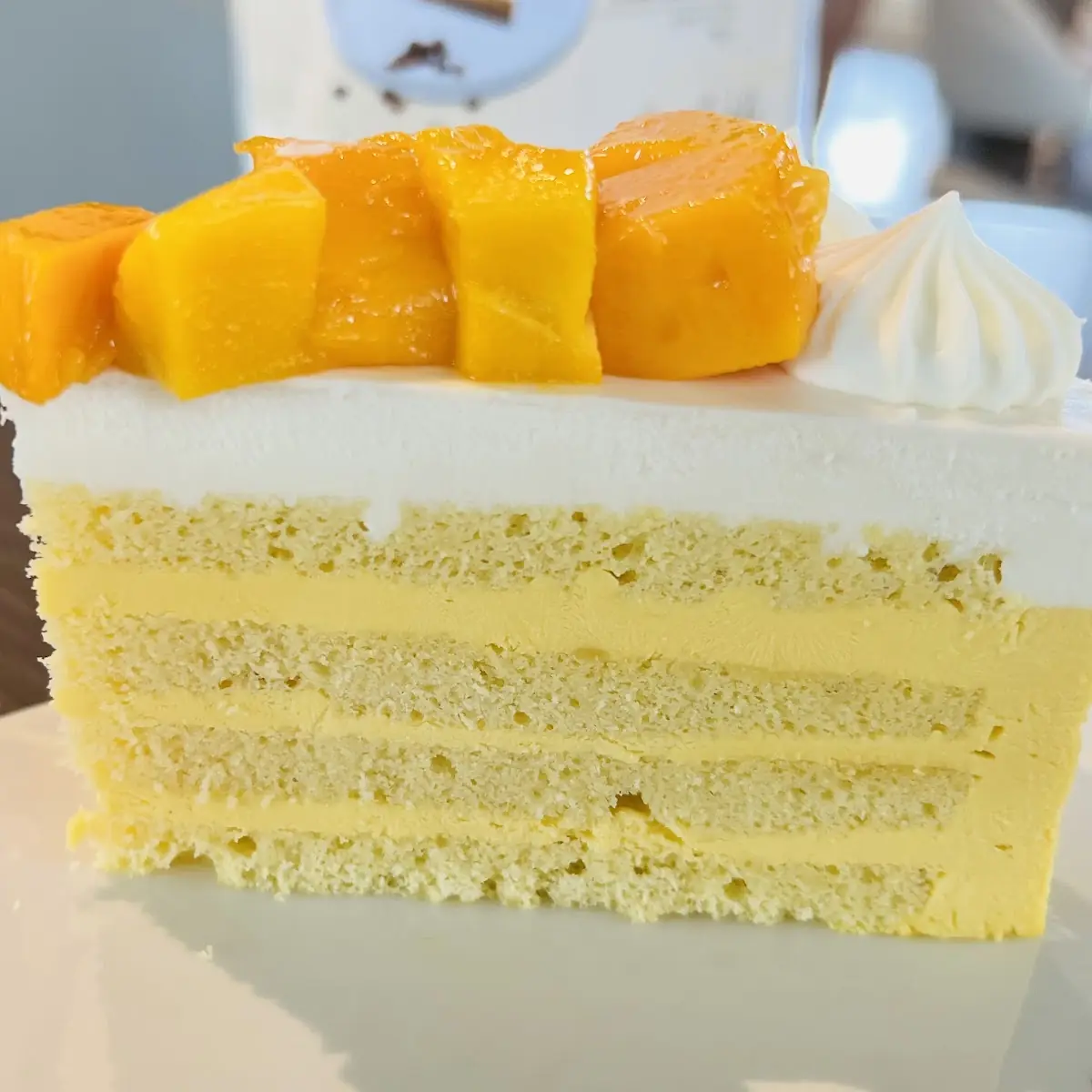 Mango Mille Crepe Cake Slice