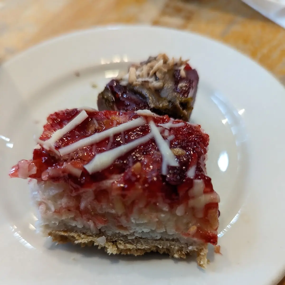 Raspberry Coconut Cheesecake Slice