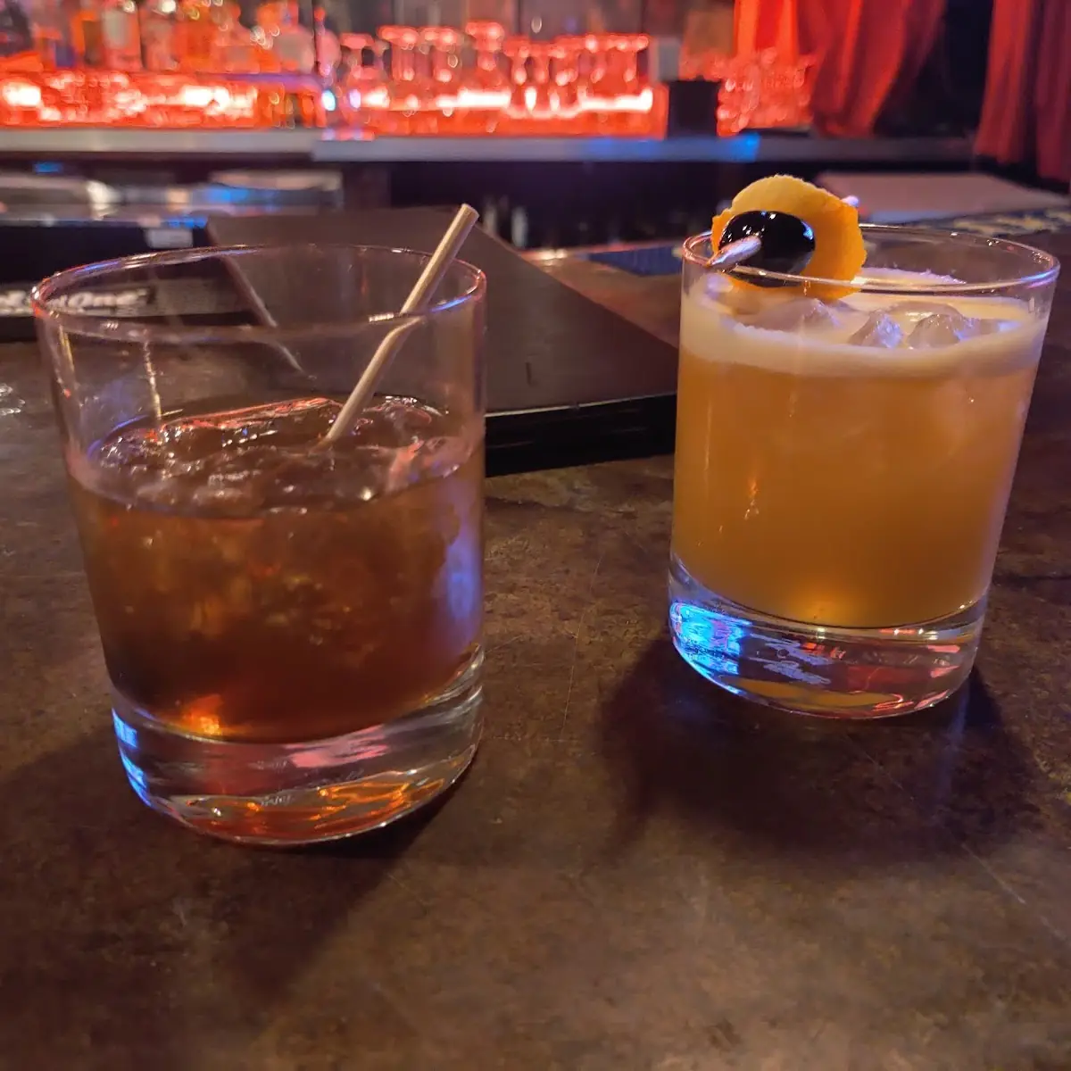 Old Fashioned Cocktail with Orange Peel