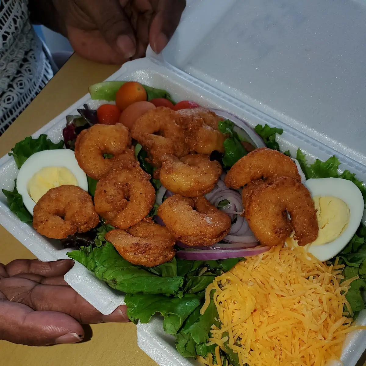 Fried Shrimp Salad