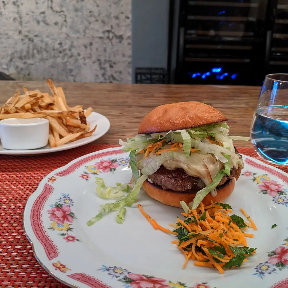 French Onion Burger with Fries