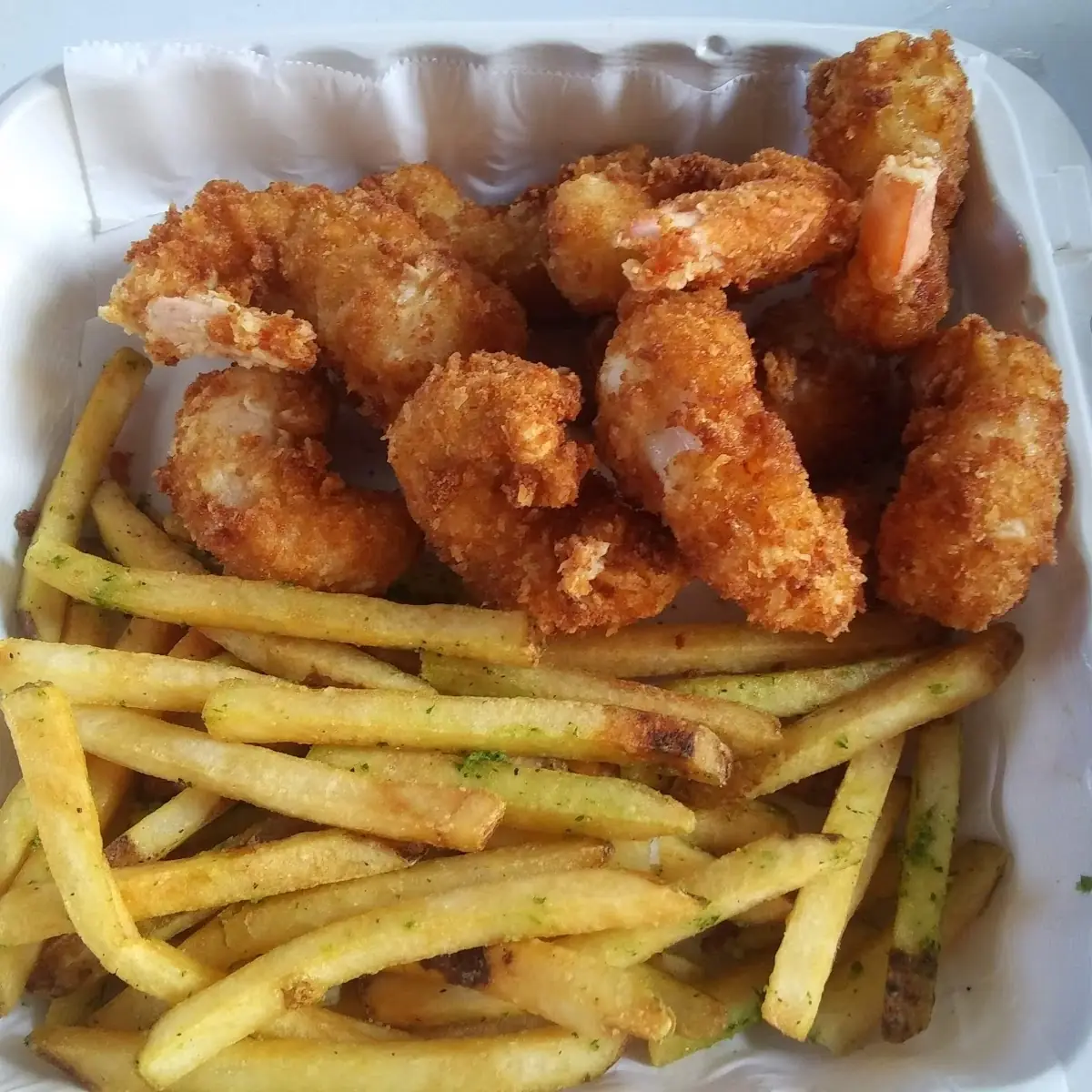 Fried Shrimp with Mad Fries