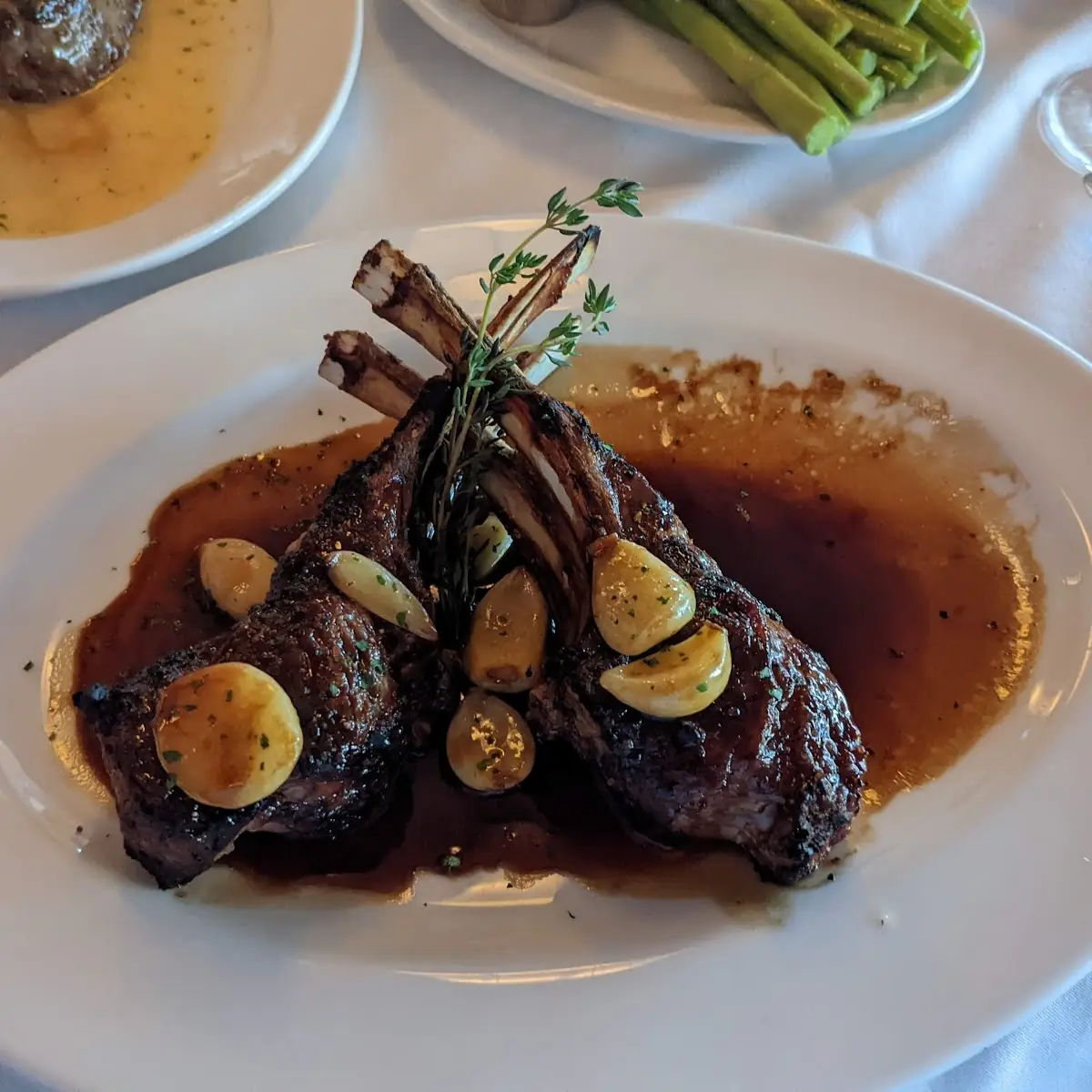 Grilled Lamb Chops with Asparagus
