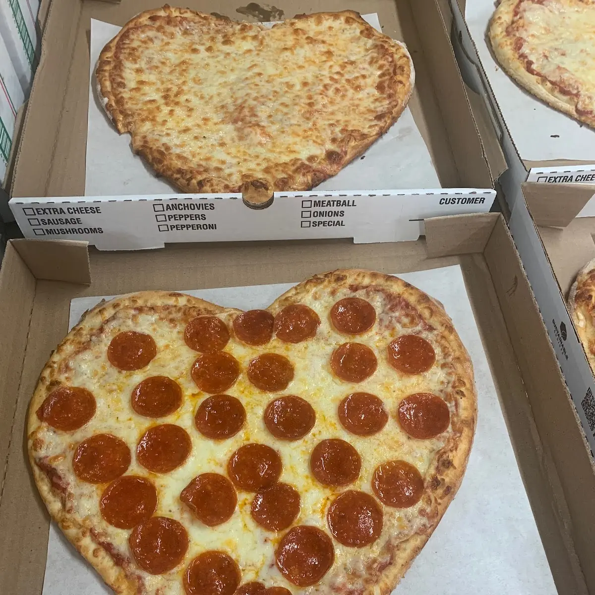 Heart Shaped Cheese Pizza