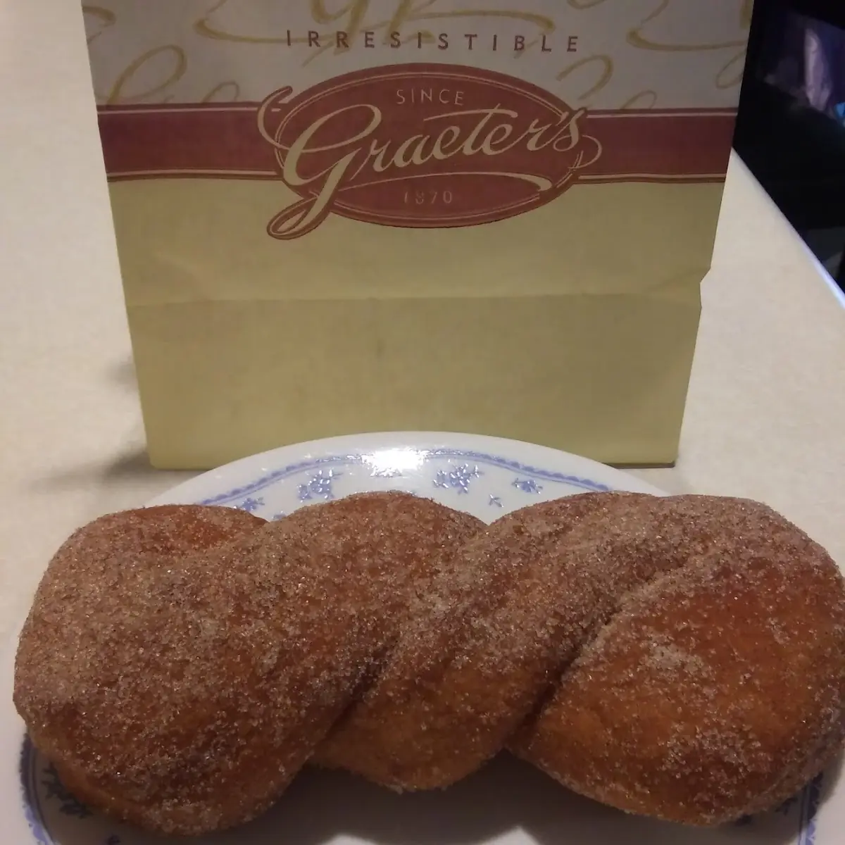Small Café Latte & Cinnamon Twist Doughnut