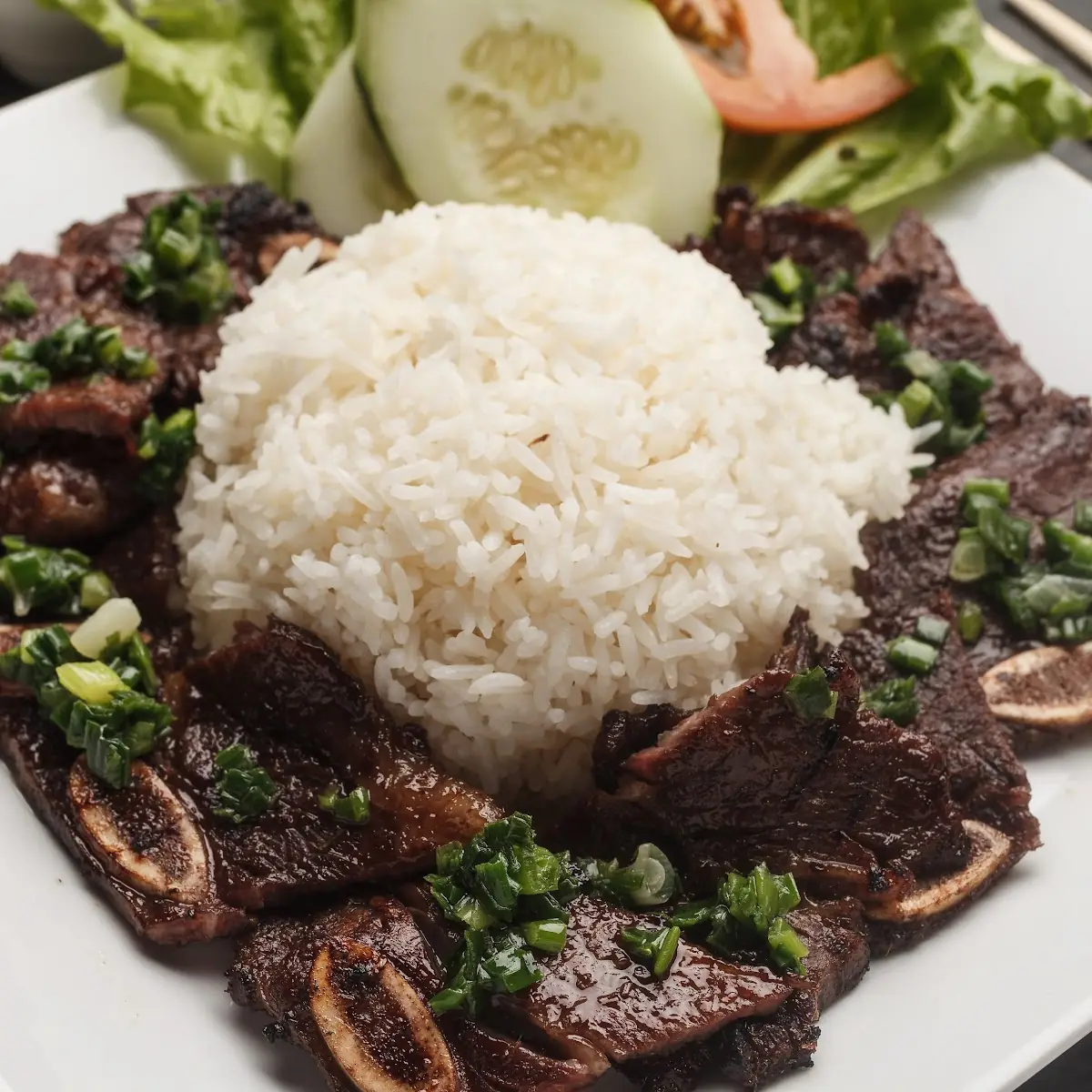 Grilled Beef with Steamed Rice