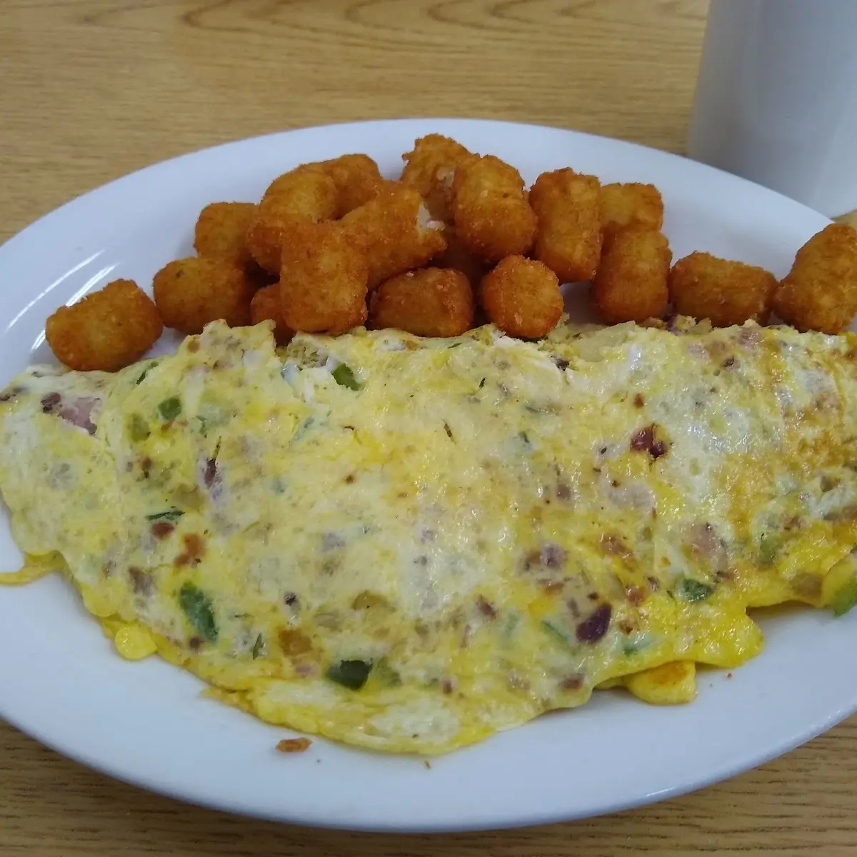 Western Omelette with Tots