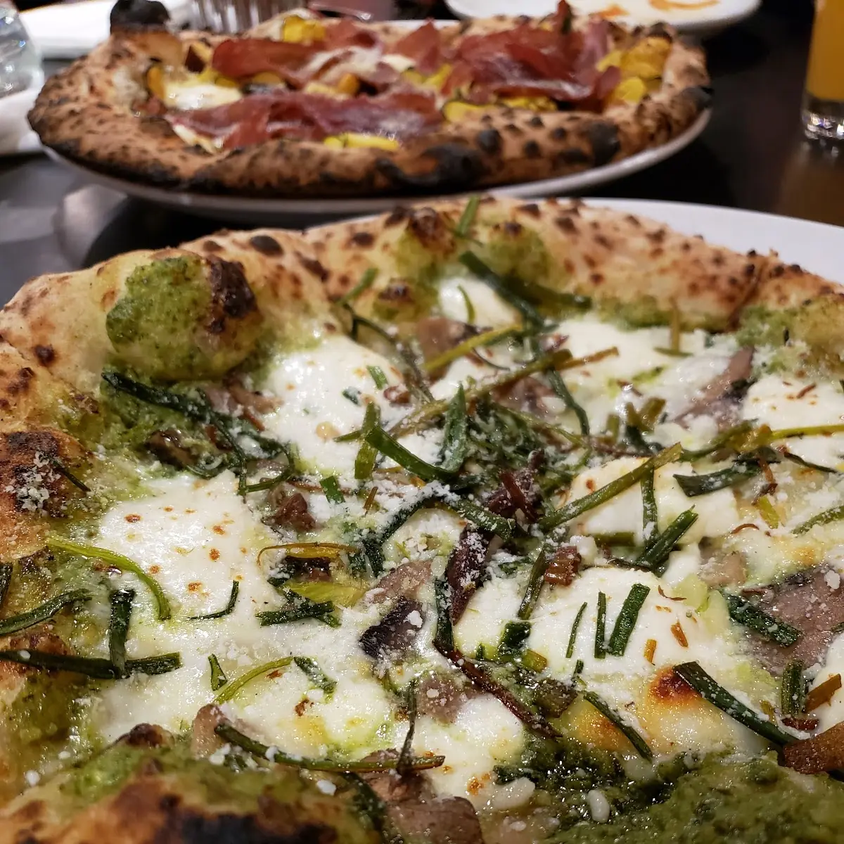 Mushroom Pizza with Pesto Sauce