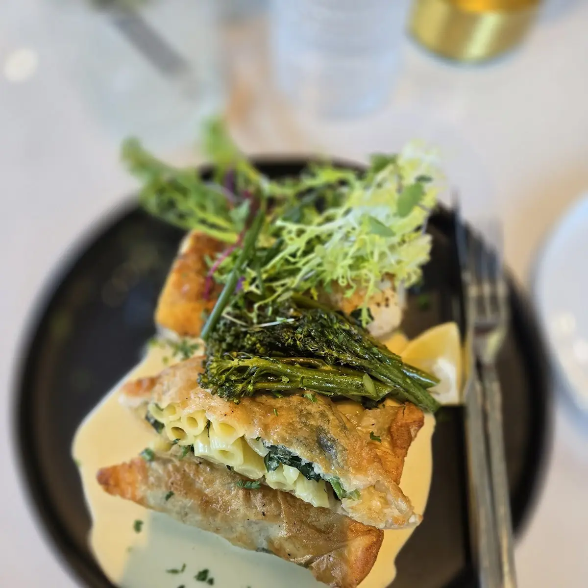 Herb Crusted Cod and Mac N' Cheese Style