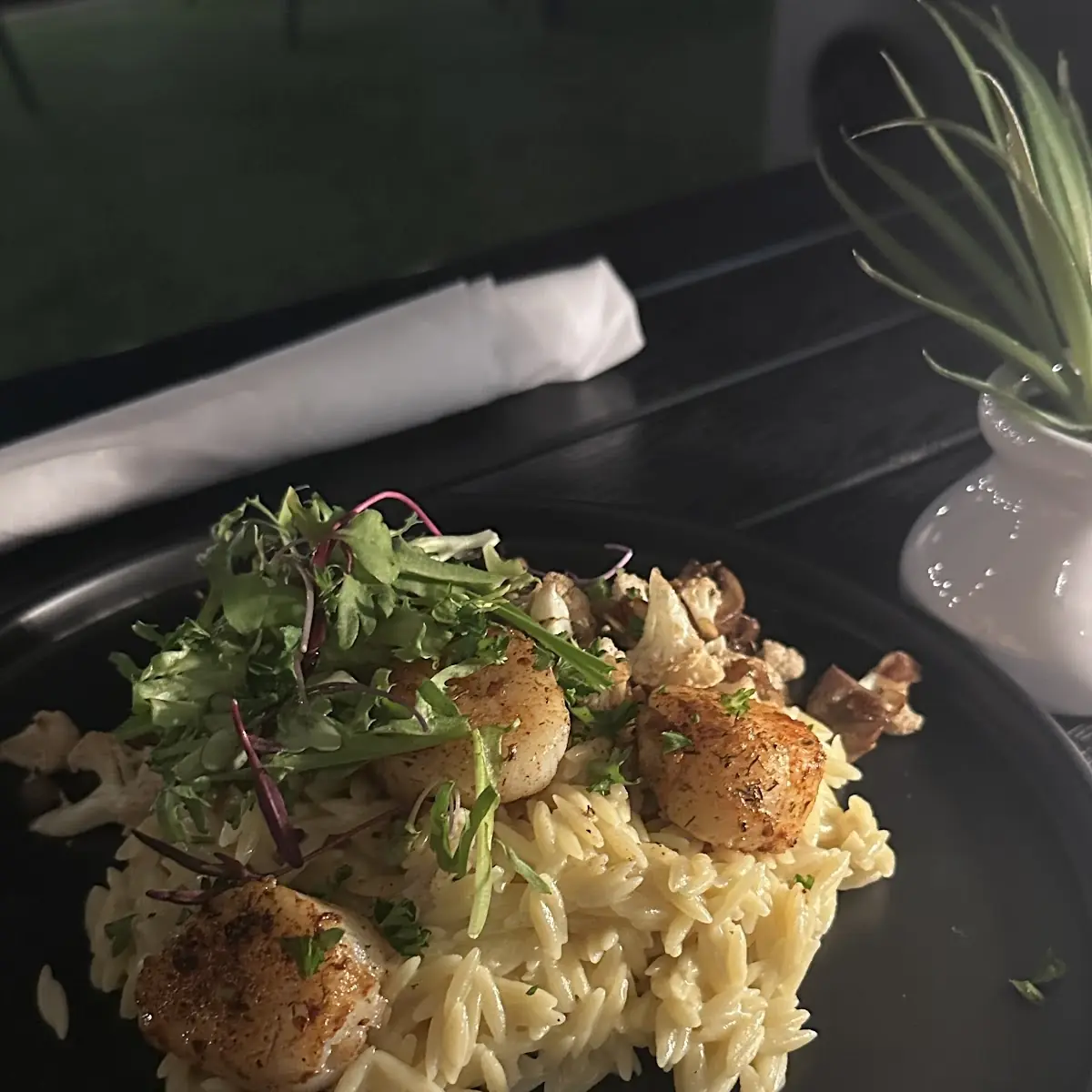 Wild Mushroom and Cauliflower Orzo