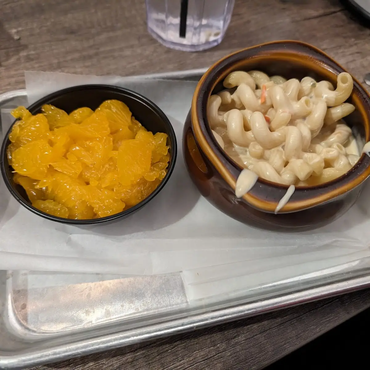 Kids Mac and Cheese with Mandarin Oranges