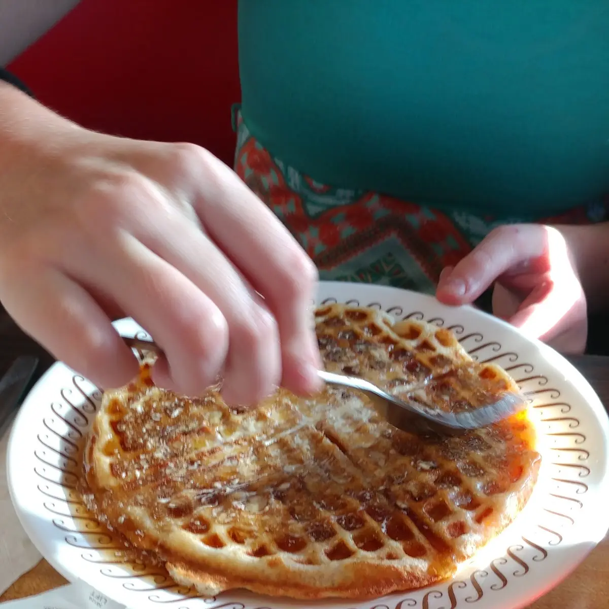Waffle with Peanut Butter