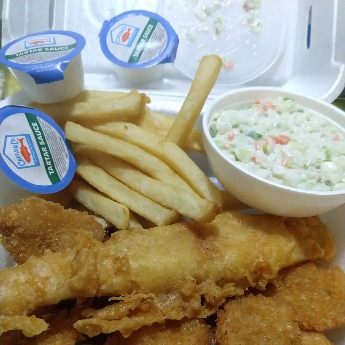 Fish Fries Shrimp