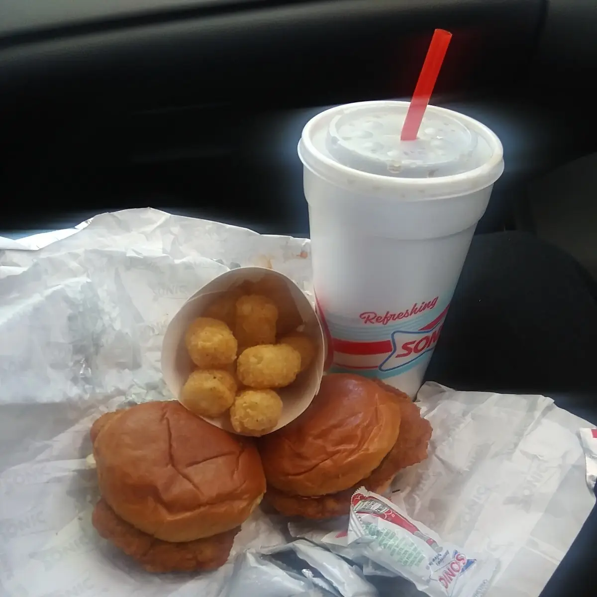 Spicy Chicken Sliders with Tots