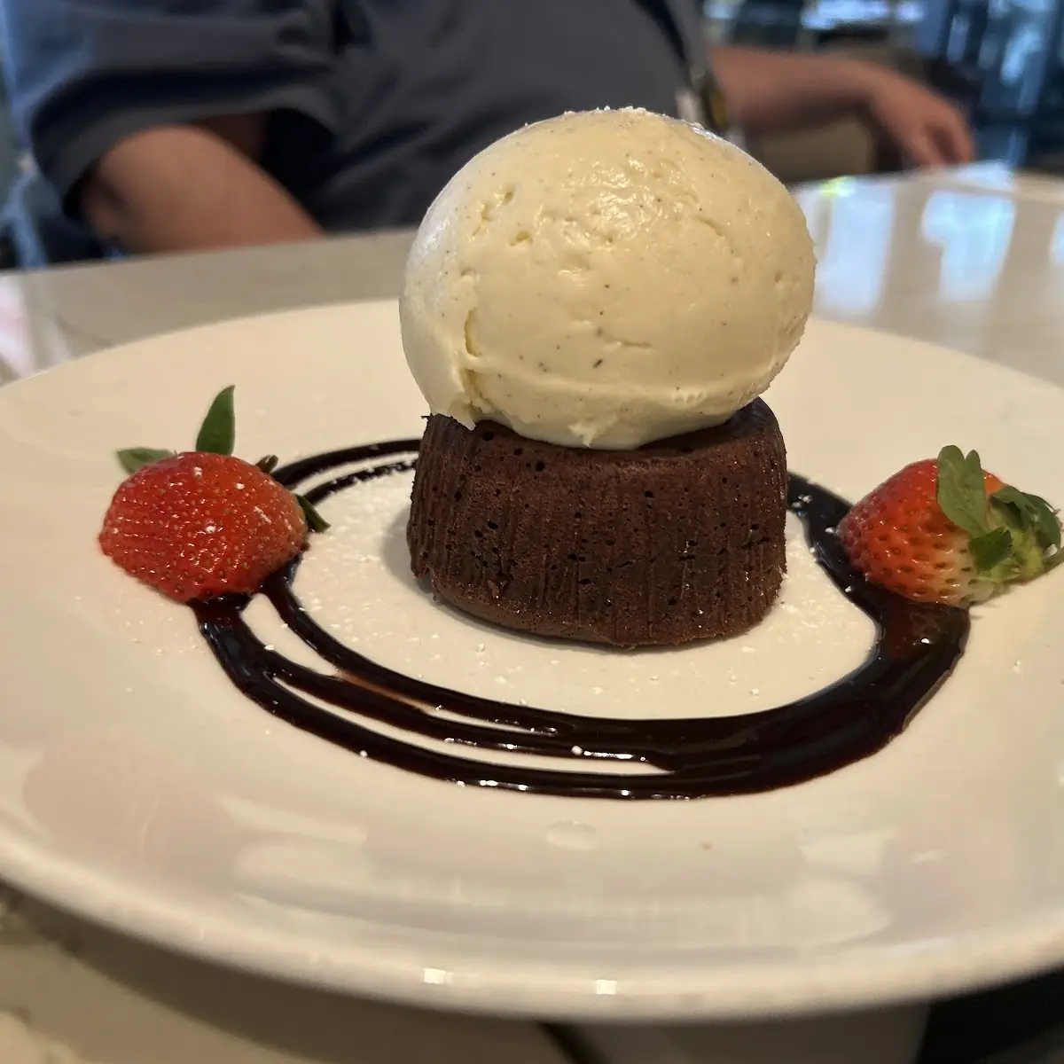 Chocolate Cake with Vanilla Ice Cream