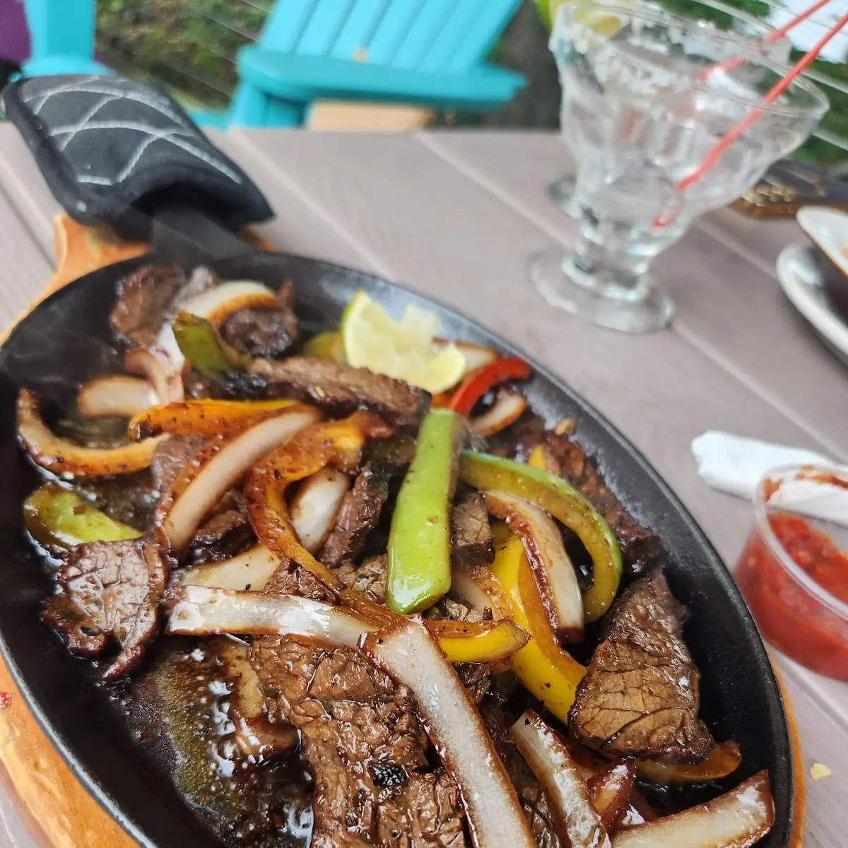 Chicken or Beef Flank Steak Fajitas