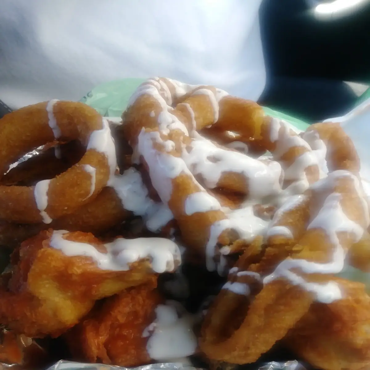 Onion Rings with Ranch Dressing