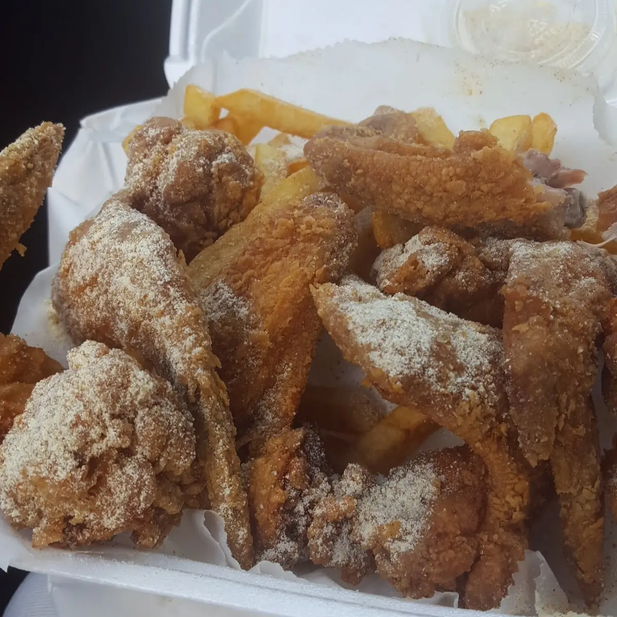 Lemon Pepper Wings and Fries