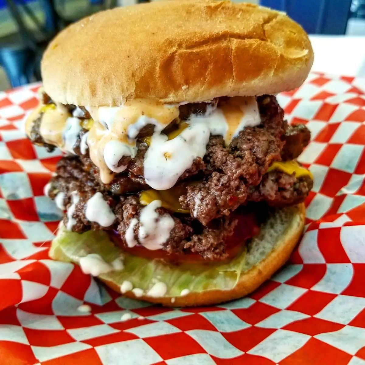 Double Gyro Cheese Burger
