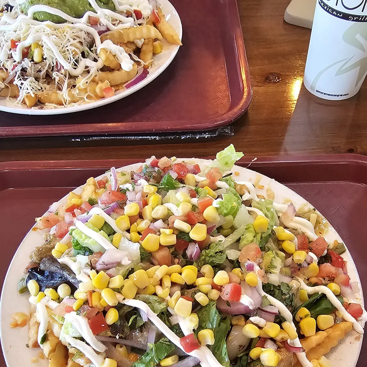 Loaded Fries with Chili Verde and Barbacoa