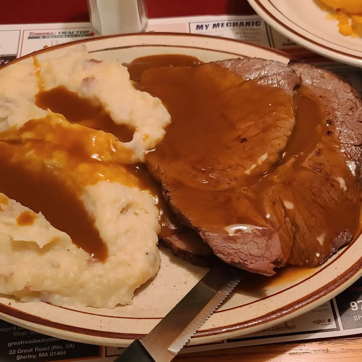 Roast Beef and Mashed Potatoes with Gravy