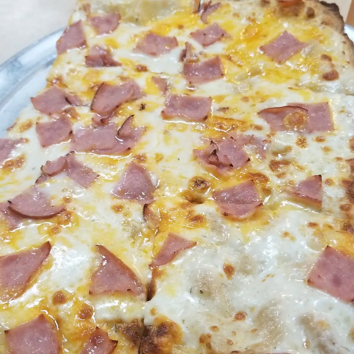 Ham and Cheddar Flat Bread
